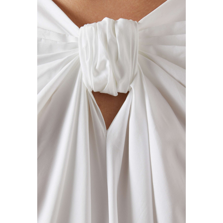 Alexander McQueen - Knot-detail Maxi Dress in Cotton