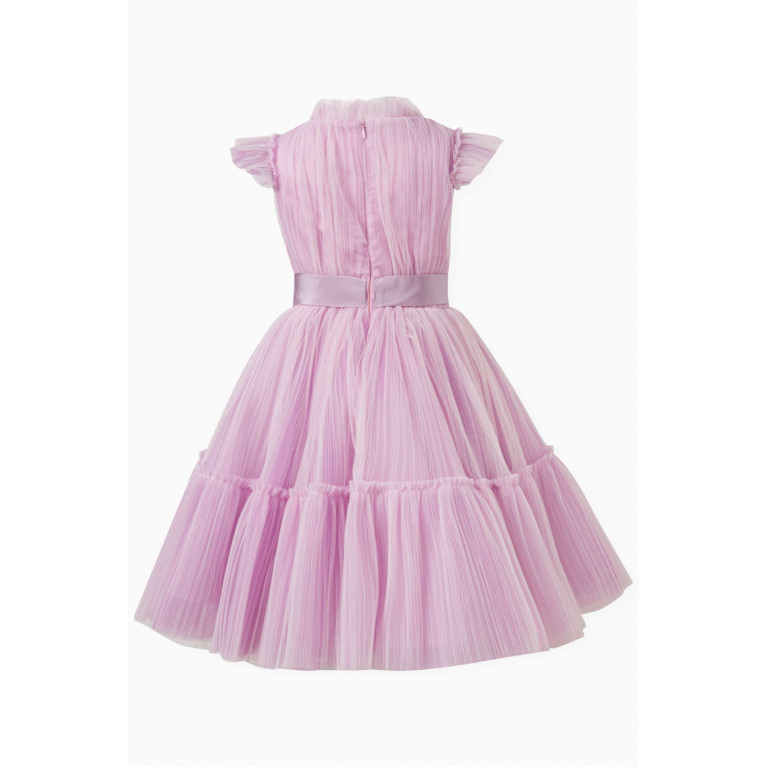 Marchesa Kids Couture - Flower Embellished Gown in Tulle