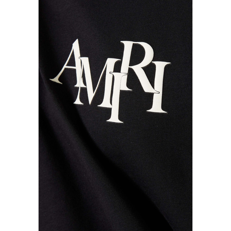 Amiri - Staggered Logo T-shirt in Cotton Jersey