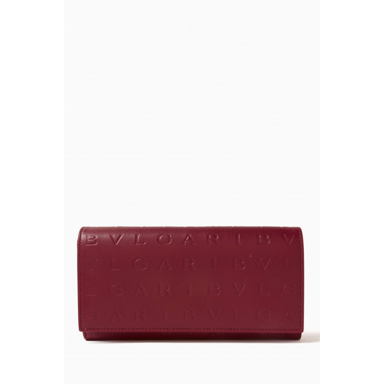 BVLGARI - Logo Infinitum Long Wallet in Calf Leather