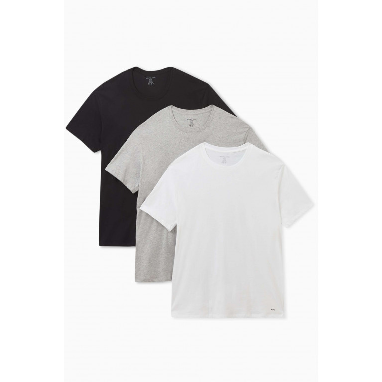MICHAEL KORS - Crew Neck T-shirt in Cotton, Set of 3