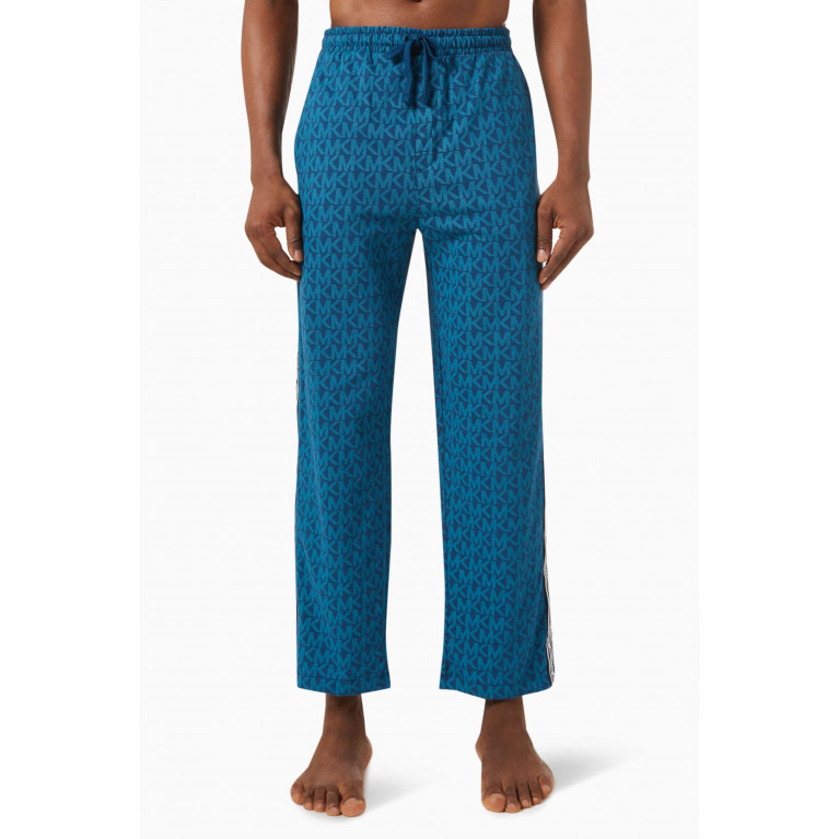MICHAEL KORS - Henley Pyjama T-shirt & Pant Set in Cotton Jersey