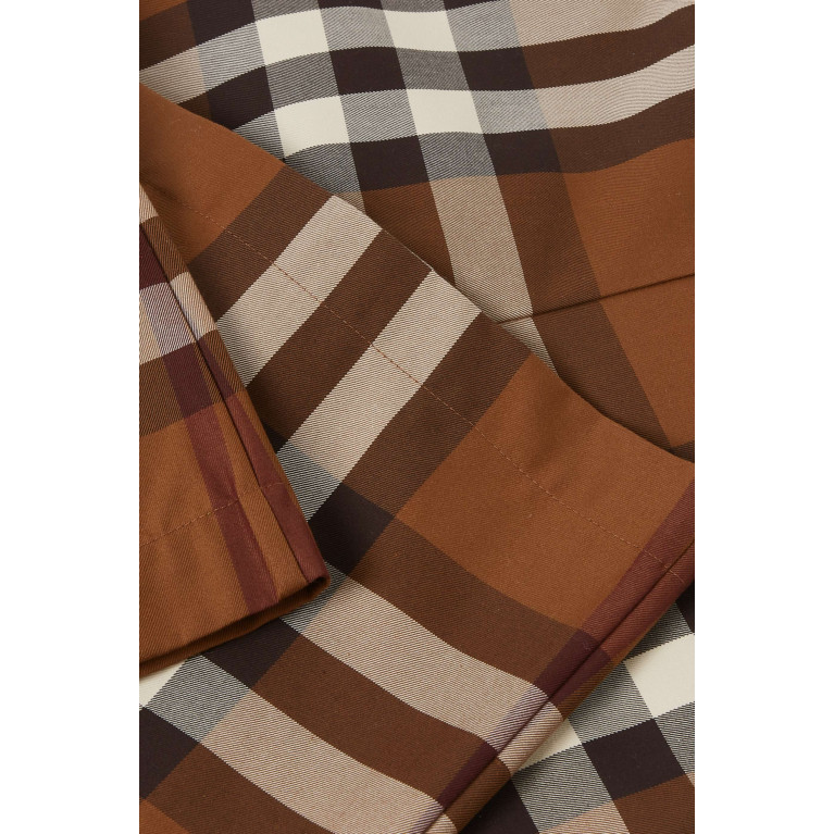 Burberry - Check-pattern Flared Pants in Cotton