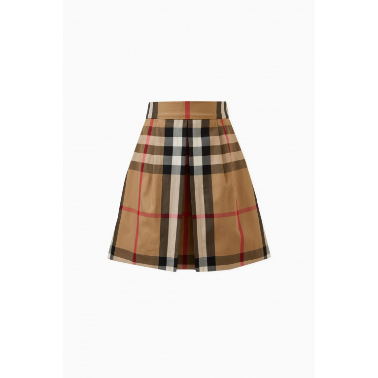 Burberry - Check Print Skirt in Cotton