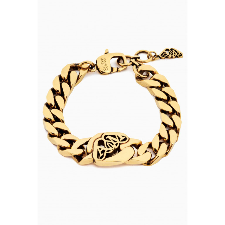 Alexander McQueen - Seal Logo Chain Bracelet in Brass