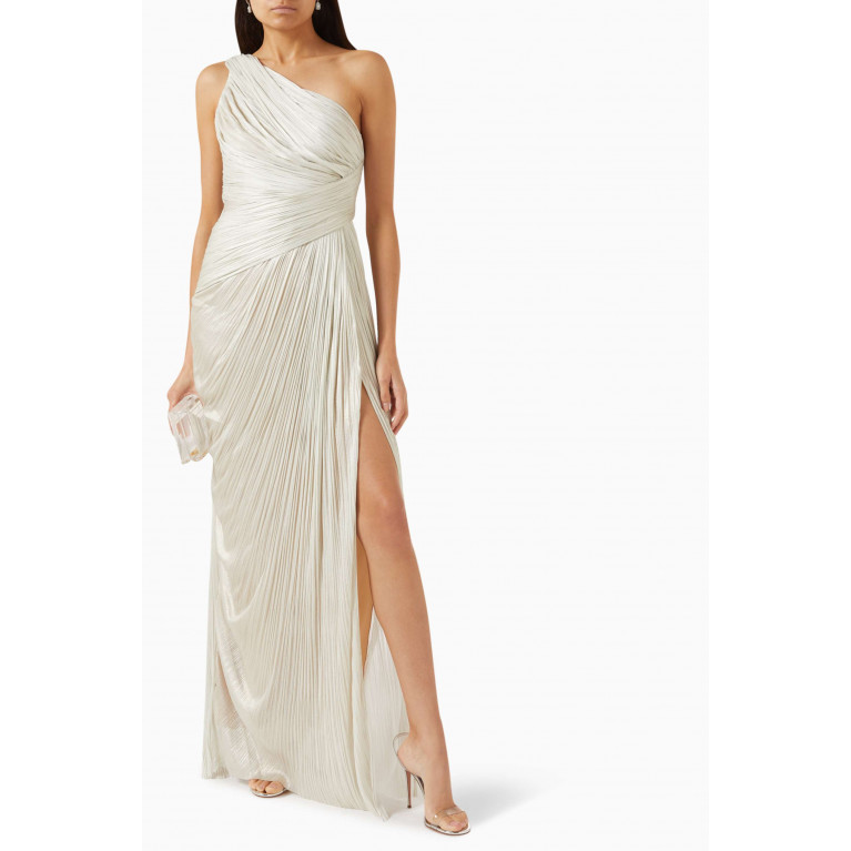 Maria Lucia Hohan - Esther One-shoulder Dress in Metallic-tulle