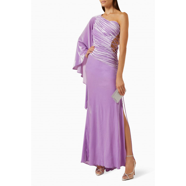 Maria Lucia Hohan - Yolanda Lace-up Gown in Velvet
