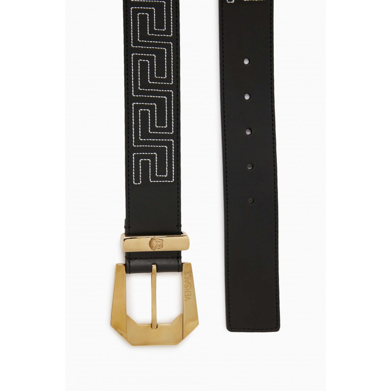 Versace - Greca Belt in Smooth Leather