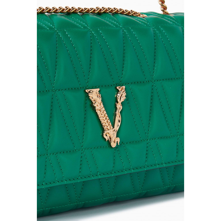 Versace - Virtus Shoulder Bag in Quilted Leather