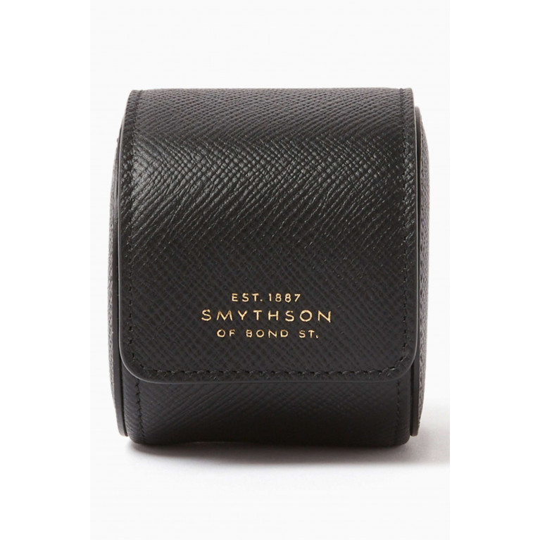 Smythson - Panama Single Watch Roll in Cross-grain Leather