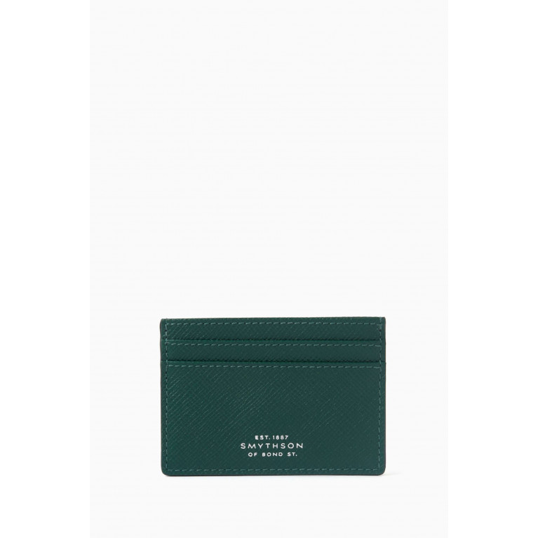 Smythson - Panama Flat Card Holder in Cross-grain Leather