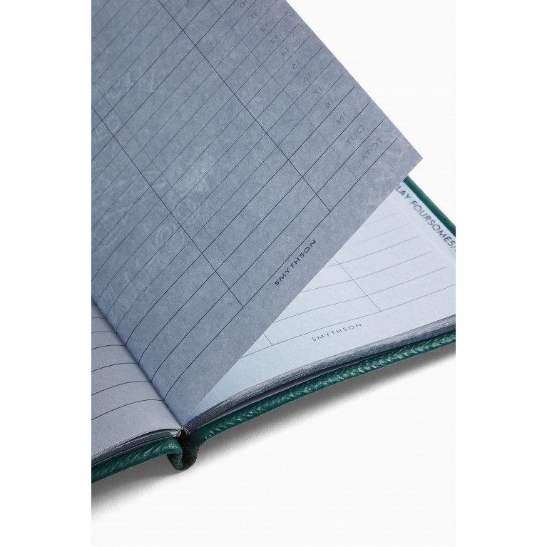 Smythson - Golf Notes Panama Notebook in Crossgrain Leather