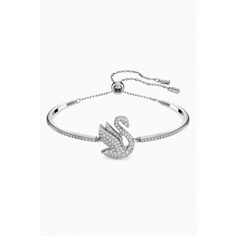 Swarovski - Iconic Swan Bracelet in Rhodium-plated Metal