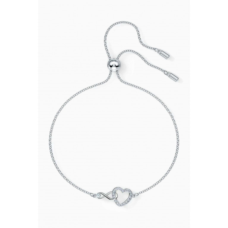 Swarovski - Swarovski Infinity Heart Bracelet in Rhodium-plated Metal