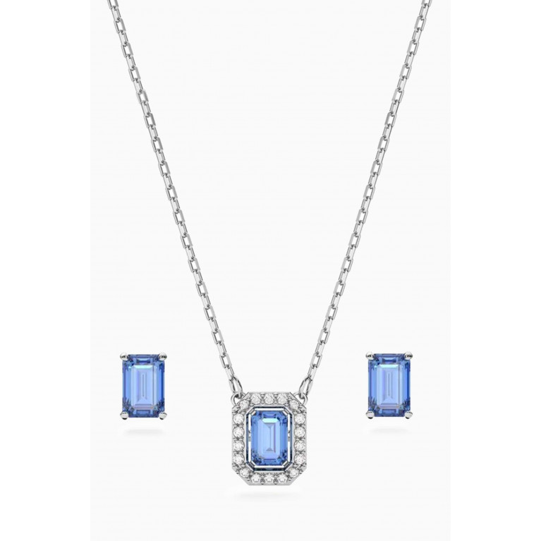 Swarovski - Millenia Earrings & Necklace Set in Rhodium-plated Metal