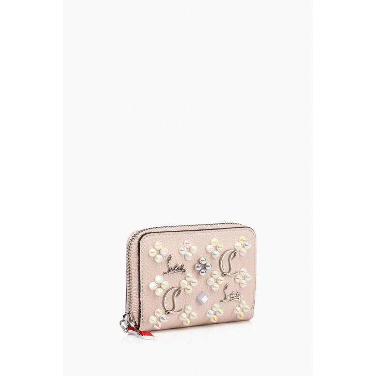 Christian Louboutin - Panettone Coin Purse in Calfskin Leather Neutral