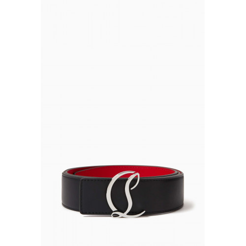 Christian Louboutin - CL Logo Belt in Calfskin Leather