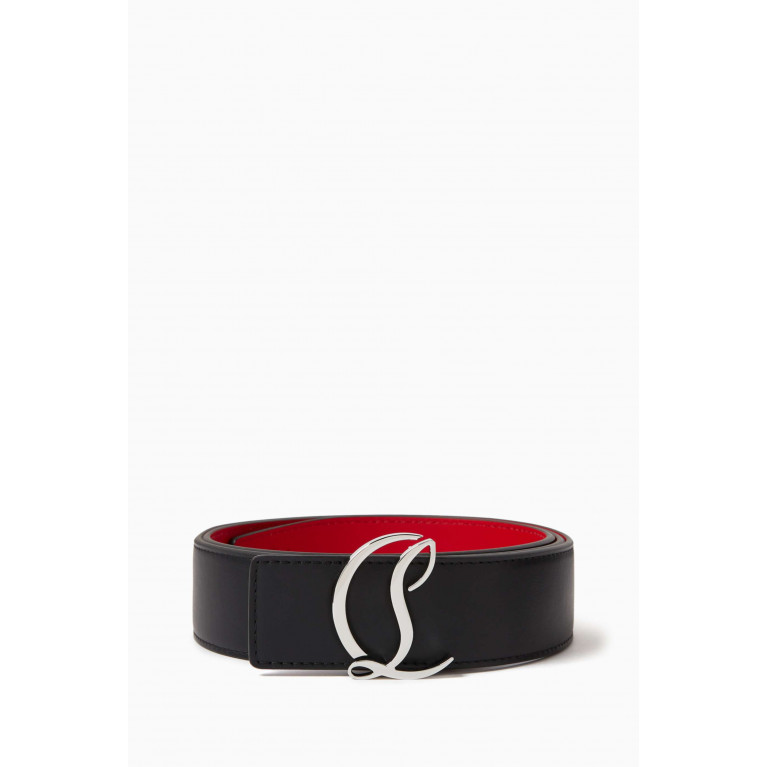 Christian Louboutin - CL Logo Belt in Calfskin Leather