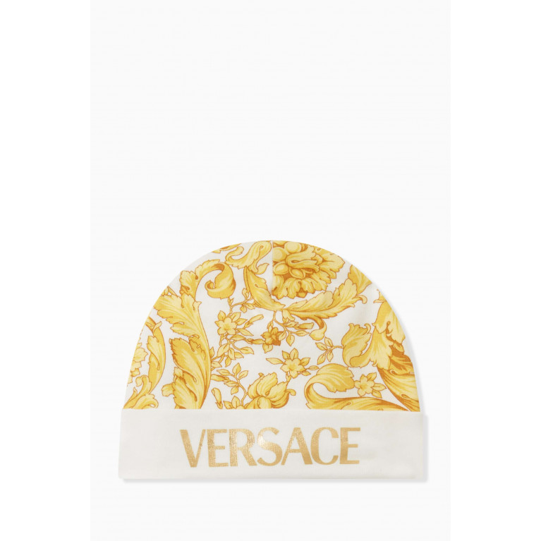 Versace - Barocco Baby Cap in Stretch Cotton