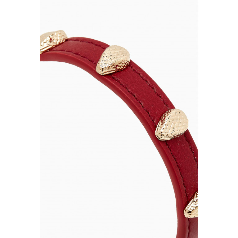 BVLGARI - Serpenti Forever Snakehead Bracelet in Leather