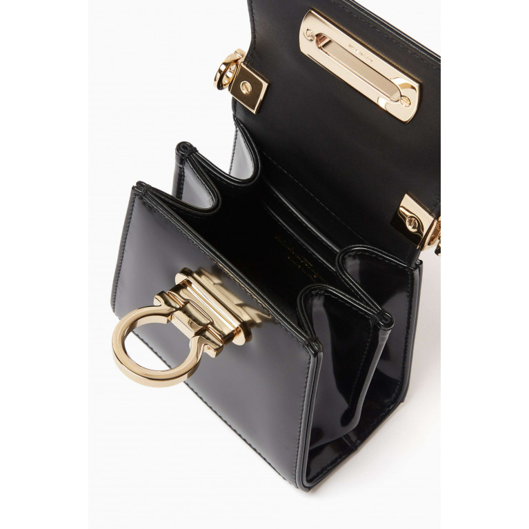 Ferragamo - Micro Iconic Top-handle Bag in Leather