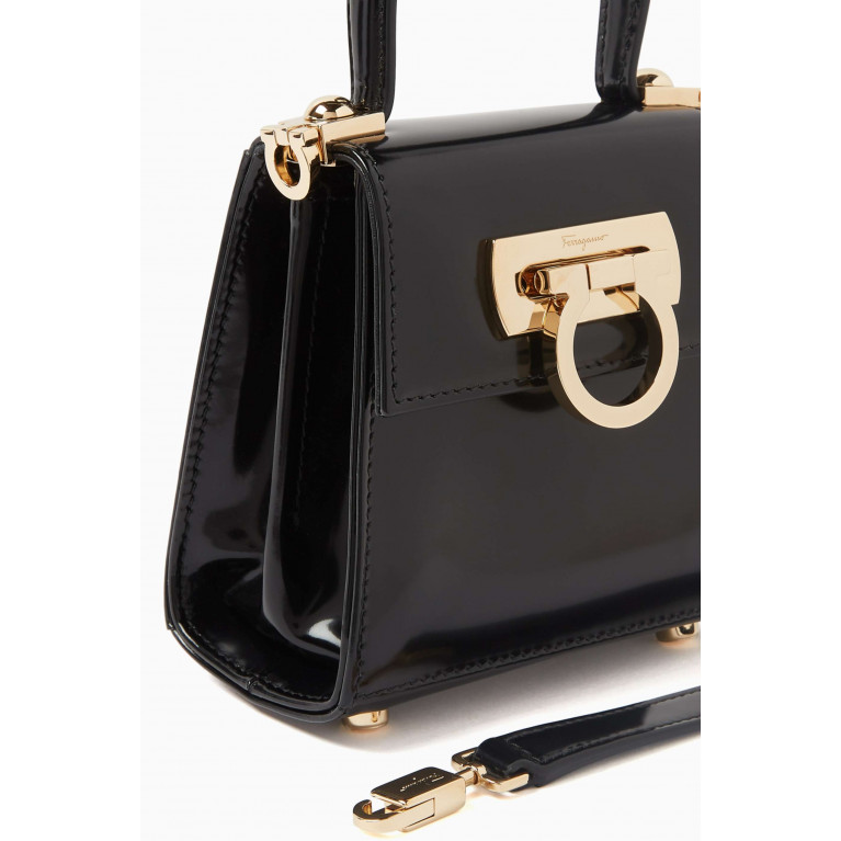 Ferragamo - Micro Iconic Top-handle Bag in Leather