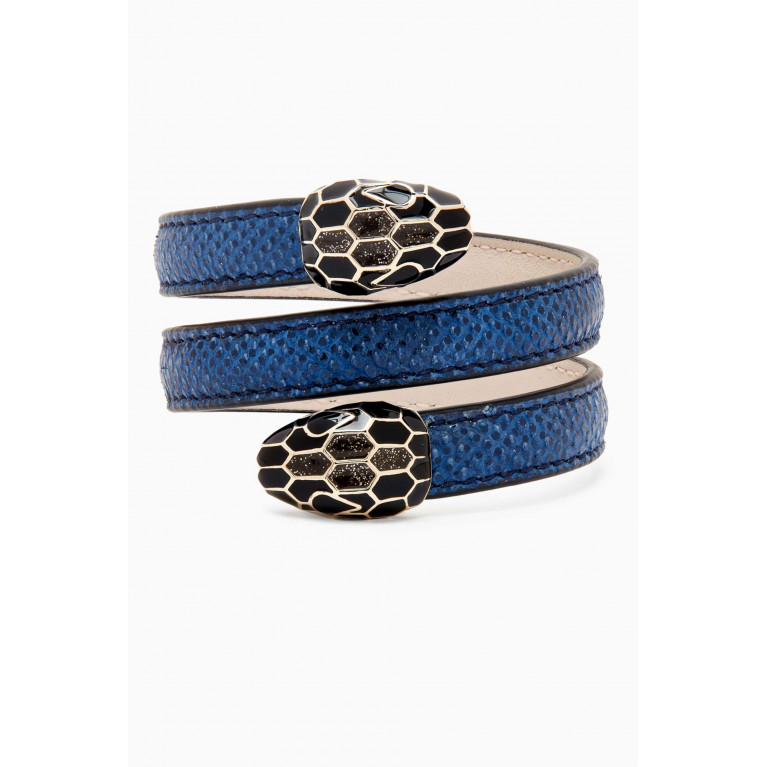 BVLGARI - Serpenti Cleopatra Forever Bangle Bracelet in Karung Leather