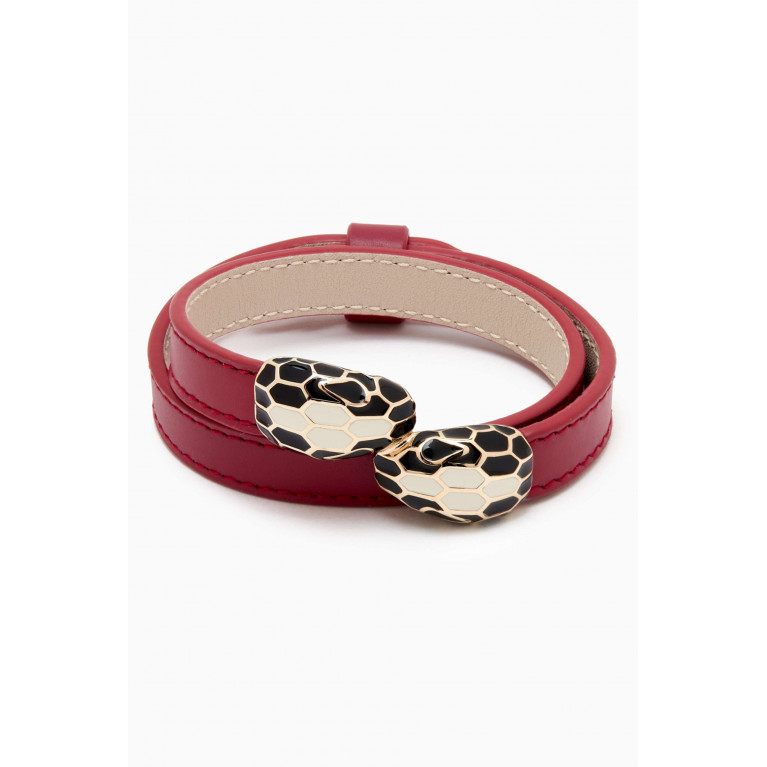 BVLGARI - Serpenti Forever Wrap Bracelet in Leather
