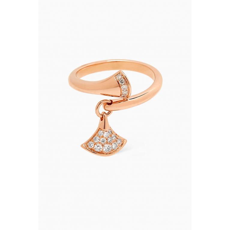 BVLGARI - Diva Diamond Ring in 18kt Rose Gold