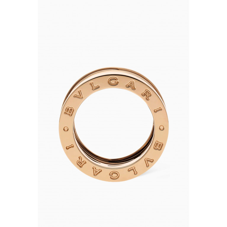 BVLGARI - B.zero1 Ceramic Ring in 18kt Rose Gold