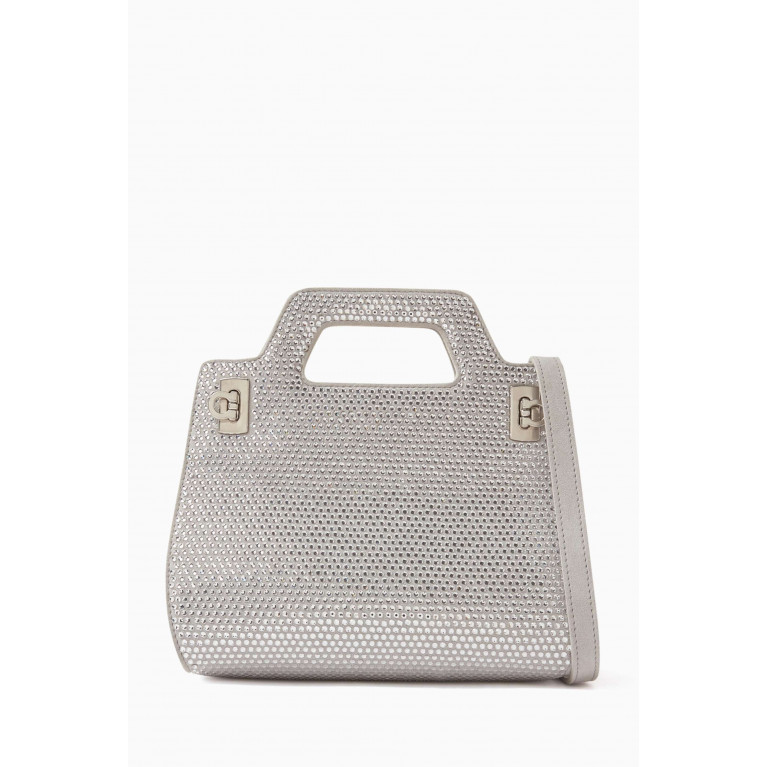 Ferragamo - Mini Wanda Embellished Top-handle Bag in Leather