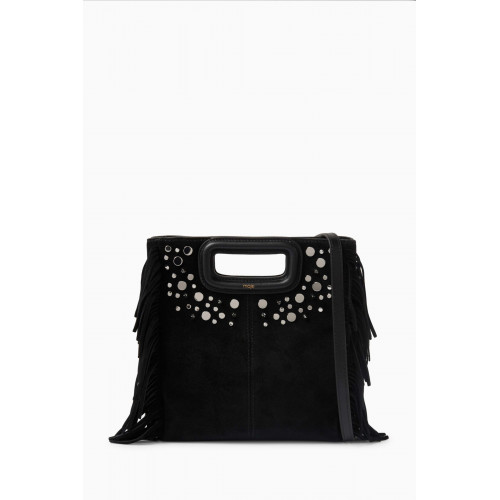 Maje - M Studded Crossbody Bag in Suede
