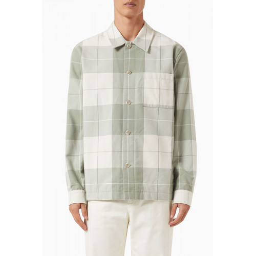 Vince - Stone Plaid Overshirt in Viscose-blend