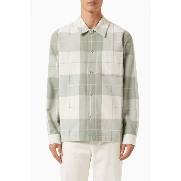 Vince - Stone Plaid Overshirt in Viscose-blend