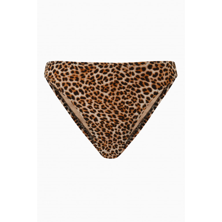 Norma Kamali - Luca Leopard Print Bikini Bottoms in Stretch-nylon