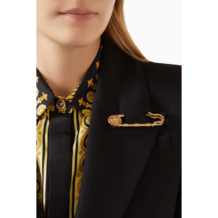 Versace - Safety Pin Brooch in Metal