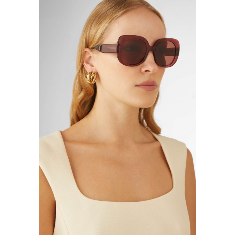Jimmy Fairly - Rosy Oversized Sunglasses in Acetate & Stainless Steel