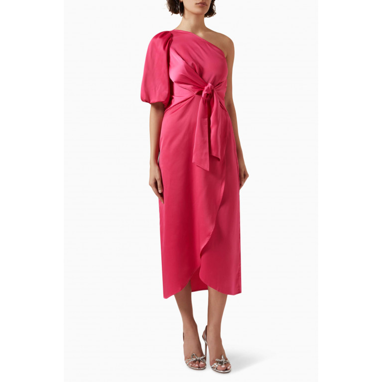 Y.A.S - Yasathena Midi Dress in Satin Pink
