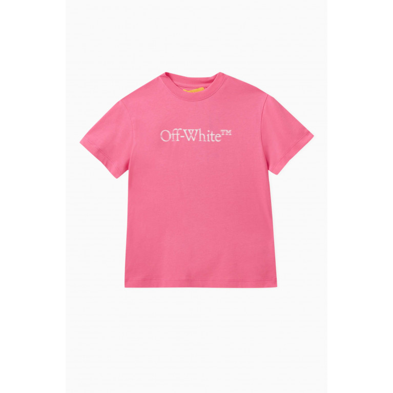 Off-White - Bookish Logo Print T-shirt in Cotton