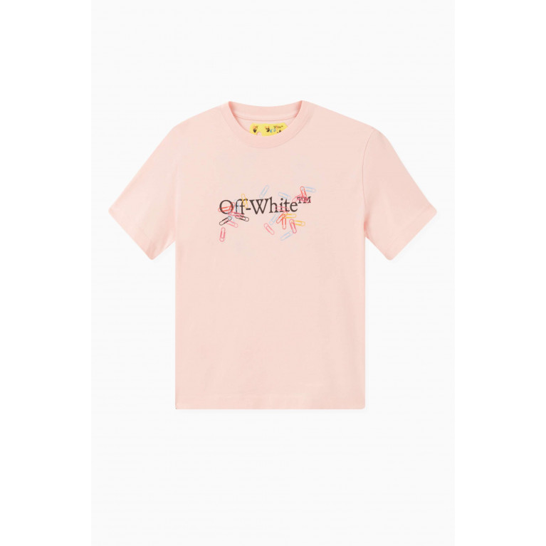 Off-White - Paper Clips Arrow Logo T-shirt in Cotton-jersey