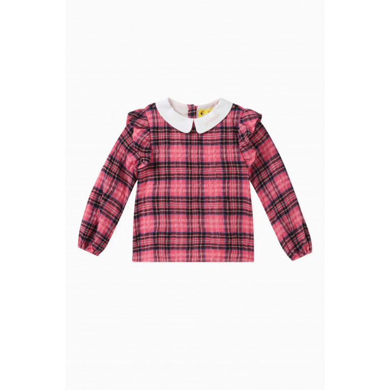 Off-White - Bookish Checked Top in Wool-blend