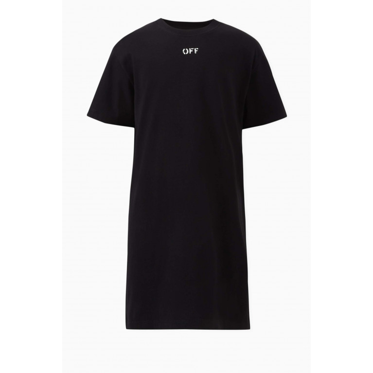Off-White - Logo Stamp T-shirt Dress in Cotton Jersey