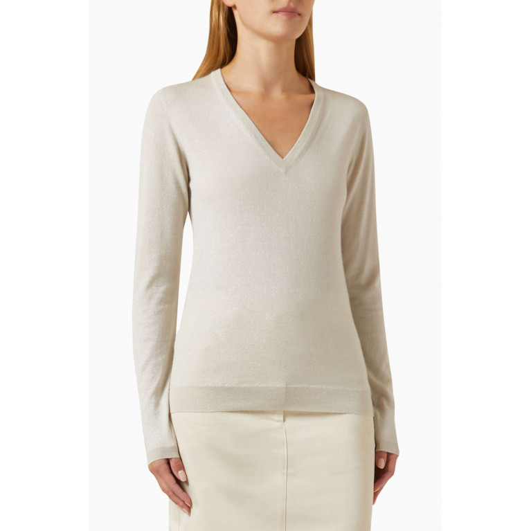 Brunello Cucinelli - V-neck Sweater in Cashmere-blend