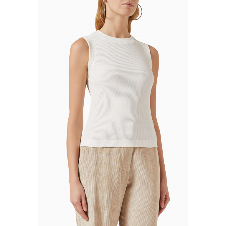 Brunello Cucinelli - Ribbed Tank Top in Jersey