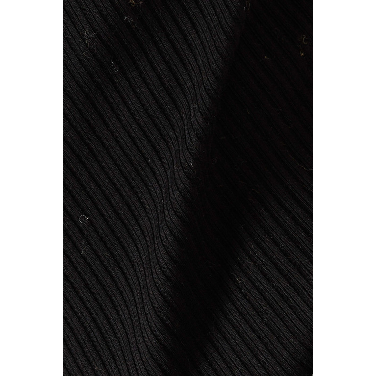 Brunello Cucinelli - Black Vest Top in Ribbed Knit