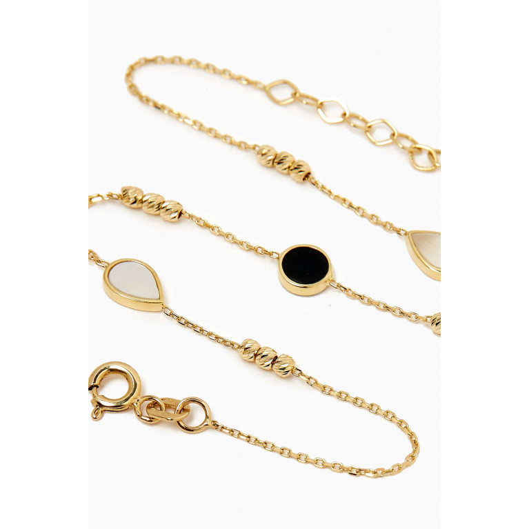 M's Gems - Inaya Mother of Pearl Bracelet in 18kt Yellow Gold