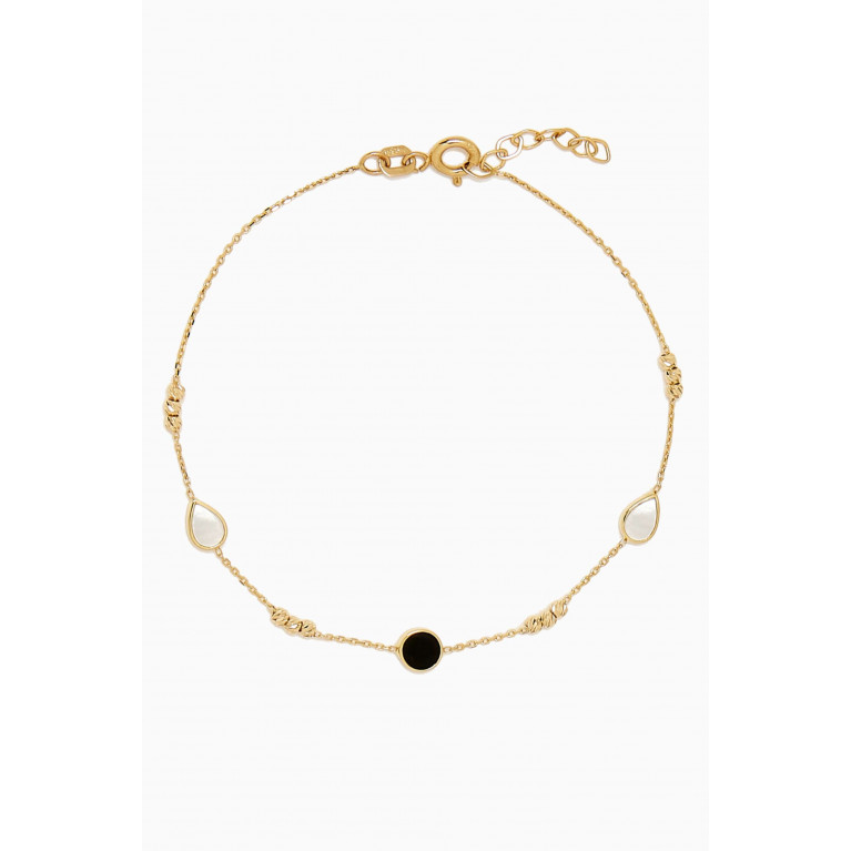 M's Gems - Inaya Mother of Pearl Bracelet in 18kt Yellow Gold