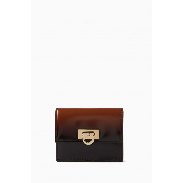 Ferragamo - Gancini French Wallet in Patent Leather