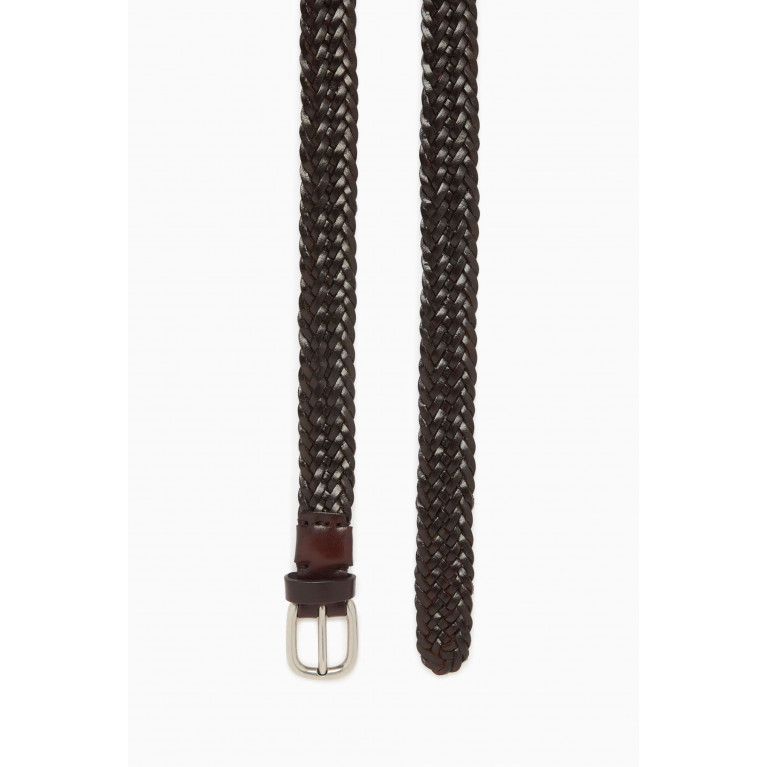 Brunello Cucinelli - Braided Belt in Calfskin Leather
