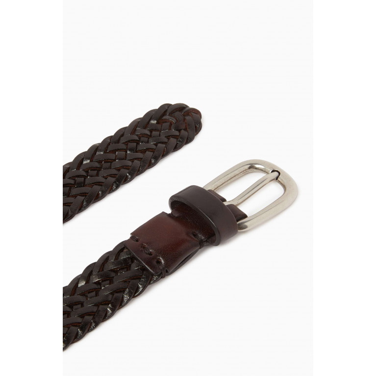 Brunello Cucinelli - Braided Belt in Calfskin Leather